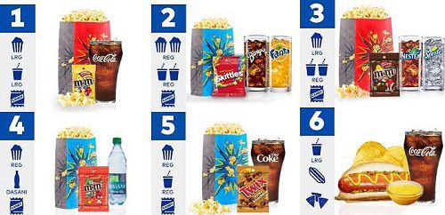 Cineplex Snack Combo Prices