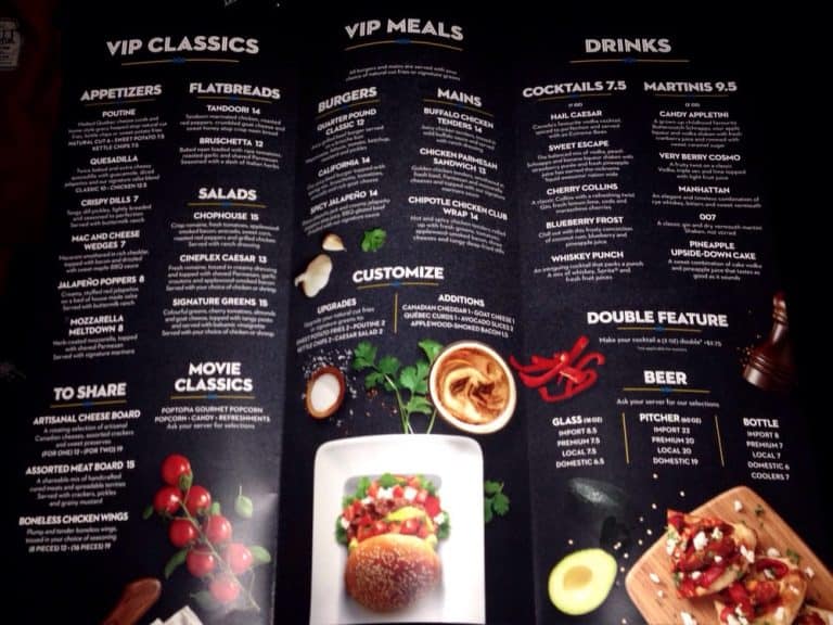 Cineplex VIP Food Menu With Prices 768x576 