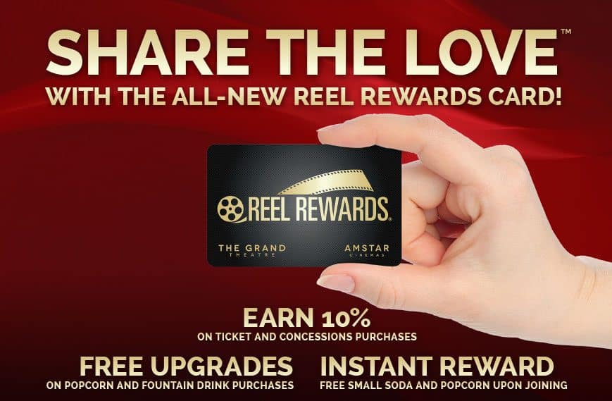 Reel Rewards AMStar and The Grand Theatres Movie Theater Prices
